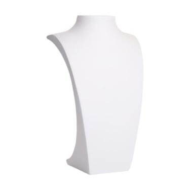 Imagem de Fiocias Jóias de colar Jóias Exibir a corrente de busto de barro de cadeira de barra , Branco 15x10x26.5cm