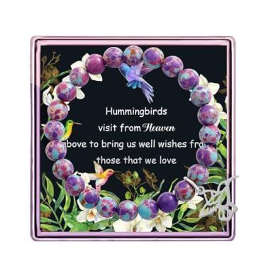 Imagem de ARHTF Presentes de simpatia do beija-flor para a perda de um ente querido presente memorial de luto para perda de mãe, pai, irmã, família, beija-flor, presentes para mulheres, Medium, Pedra, Sem Pedra