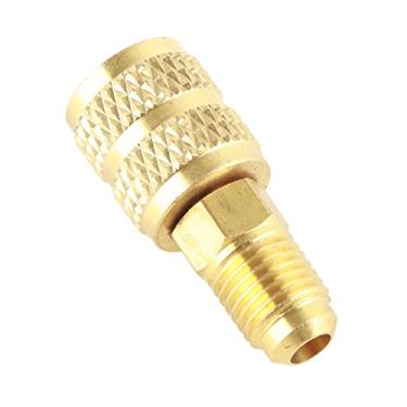 Imagem de R410A AC 1/4 "Male SAE a 5/16" Adaptador SAE Feminino para Conector de Mangueira HVAC - Material de Latão - Adequado para R410A Mini Split System Ar Condicionado (R410A Externo 1/4sae interno 5/16sae)