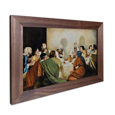 Imagem de Quadro Decorativo Religioso Jesus Santa Ceia do Senhor Sagrada Família