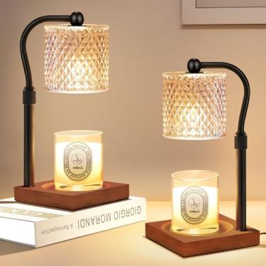 Imagem de Pacote com 2 lâmpadas para aquecedor de velas com temporizador regulável, altura ajustável, presente de aniversário de inauguração de casa, novo presente para mulheres, aquecedor elétrico de cera para