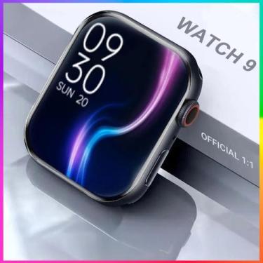 Imagem de Smartwatch Watch 9 Pro Preto Inclusas 2 Pulseiras Troca Foto de Fundo,
