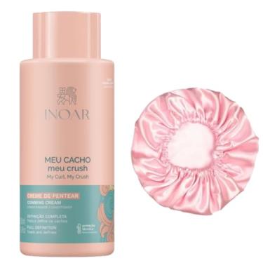 Imagem de Creme Para Pentear Meu Cacho Meu Crush Inoar Ultra Definição 500ml +Touca de Cetim Antifrizz Para Cabelos Cacheado Ondulado e Crespo