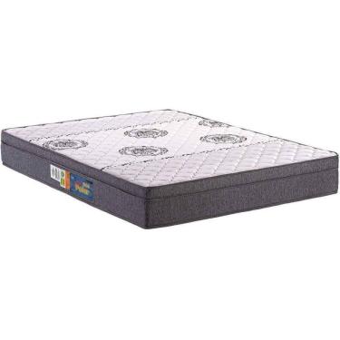 Imagem de Colchão Casal Espuma em Poliéster 138cm X188cm X 17cm Preto/Cinza