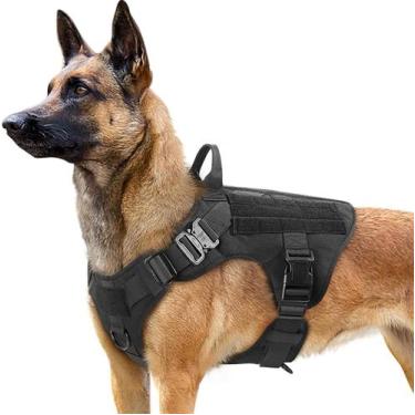 Imagem de Arnês tático para cães rabbitgoo para raças grandes Black XL