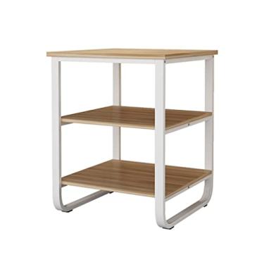 Imagem de FTOQWZXV Mesa para impressora, suporte de impressora de 3 andares, luminária de metal, escritório, mesa de fax, scanner de fax, suporte de material de escritório, prateleira de armazenamento, suporte