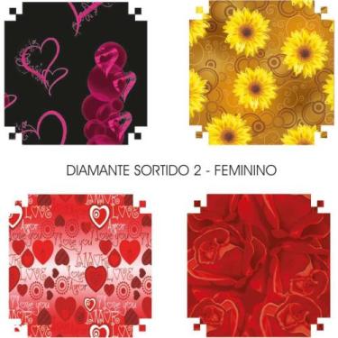 Imagem de Papel Presente 50X60CM Couche Linha Diamante Feminino II 4MD - VMP