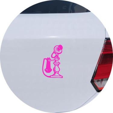 Imagem de Adesivo de Carro Telefone Retrô Clássico - Cor Rosa - Melhor Adesivo, 