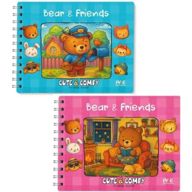Imagem de Kit 2 Livros de Colorir Estilo Bobbie Goods Tema Urso e Seus Amigos Be