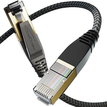 Imagem de Cabo Ethernet CAT8 – 1 pé – Internet, patch e cabo de rede com design trançado flexível à prova de quebra e taxas de bits ultrarrápidas de 40 Gbps (CAT8.1, ideal para jogos/PS5/Xbox/Switch) – da