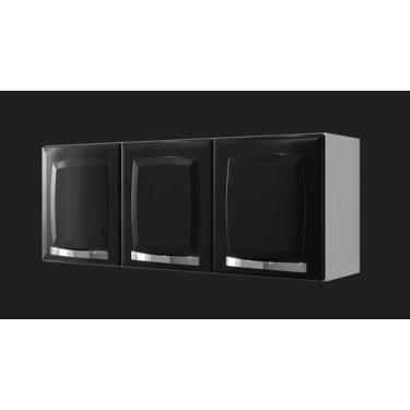 Imagem de Armario de Cozinha Itatiaia Aereo Rose 105 3 Portas Preto, PRETO