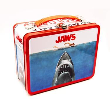 Imagem de AQUARIUS Jaws Gen 2 Fun Box - Sturdy Tin Storage Box with Plastic Handle & Embossed Front Cover - Officially Licensed Merchandise & Collectible Gift for Kids, Teens & Adults