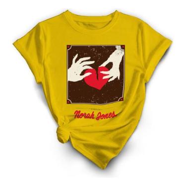 Imagem de Camiseta Estampada Cantora Norah Jones, Referencia Coração - Lobo Sete
