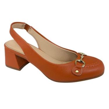 Imagem de Scarpin Modare Sapato Slingback Feminino Conforto 7373.116, Conhaque, 