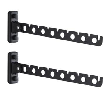 Imagem de OUFEIJIA Prateleiras multifuncionais para pendurar em barra de roupas dobrável para exibição de roupas para boutique loja de roupas