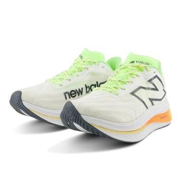 Imagem de New Balance FuelCell Supercomp Trainer V2 Tênis de corrida masculino, Branco/Branco-Limão Branco/Manga Quente, 13 Wide