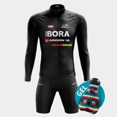 Imagem de Conjunto de Ciclismo Bermuda de Forro Gel Bolsos Laterais e Camisa Man