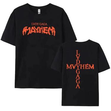 Imagem de Camiseta Unissex De Algodão De Manga Curta Lady Gaga Mayhem Álbum Esta