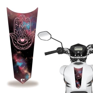 Imagem de Adesivo Faixa Gravata Tanque Moto Cg 160 125 Titan Fan Cor Branco 1