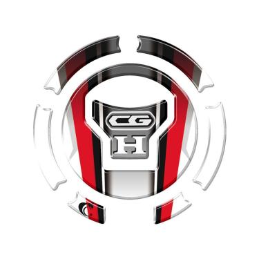 Imagem de Adesivo Resinado Protetor Bocal Cg Titan / Fan / Start 160 +2018 Vermelho Cor Vermelho