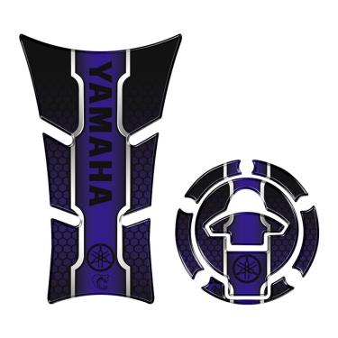 Imagem de Kit Protetor Tanque E Bocal Adesivo Moto Yamaha Fz25 2023/2024 Azul Cor Azul