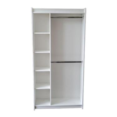 Imagem de Cabideiro Com Nicho Lateral Modulado 100% Mdf Branco - Suprema Móveis