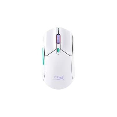 Imagem de Mouse Gamer Sem Fio HyperX Pulsefire Haste 2 Core Wireless, RGB, 12000 DPI, Bluetooth, Dongle de 2.4 GHz, Branco - 8R2E7AA