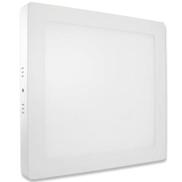 Imagem de Luminária LED de Sobrepor Quadrada Pequena, 22x22cm, 18W, Bivolt, Luz Branca Fria 6500K