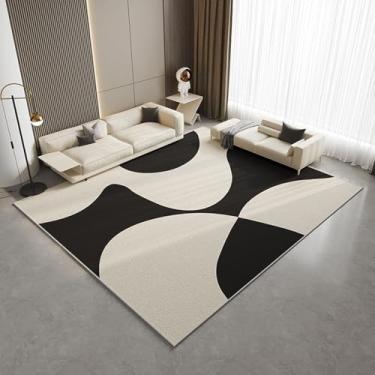 Imagem de Tapete leve, luxuoso e ultrafino de areia para sala de estar, quarto, cabeceira, hall de entrada e decoração de casa (140 x 200 cm (4,6 x 6,56 pés/CXS sem fiapos 7)