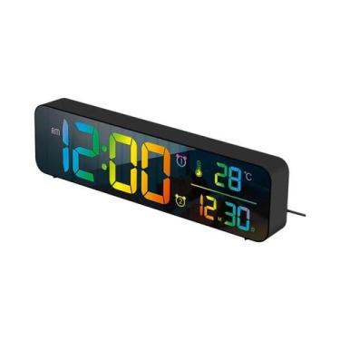Imagem de Grande Relógio De Parede Digital LED De 10,43 Polegadas Com Data De Te