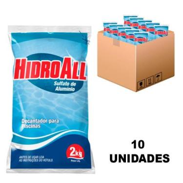 Imagem de Kit 10 Sulfato de Aluminio Decantador 2kg hidroall