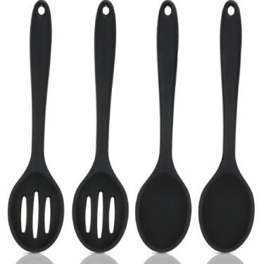Imagem de Conjunto de utensílios de cozinha Boao Silicone, 4 peças, resistente a
