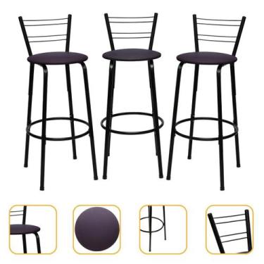 Imagem de Kit 3 Banquetas Itagold Florida Top Alta Cozinha Americana Balcão Itag