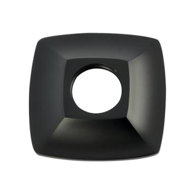 Imagem de Kingston Brass K110F0SQ Flange de braço de chuveiro quadrado arredondado Gehry, 6 cm (C) x 6 cm (L) x 9 cm (A), preto fosco