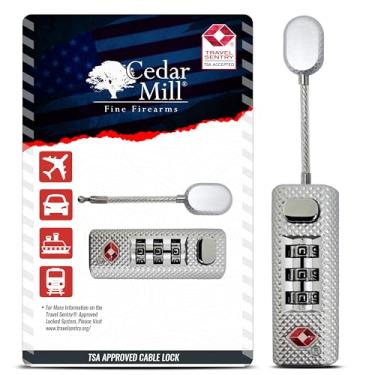 Imagem de Fechaduras de bagagem aprovadas pela TSA com mostradores combinados – Corpo de liga durável, cabo flexível, cadeados resistentes à ferrugem para malas, mochilas, armários de academia, estojos de armas