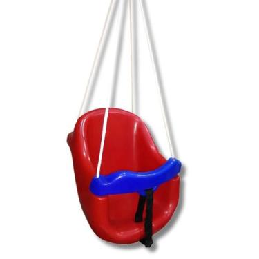 Imagem de Balanço Infantil Para Bebe De Plastico Vermelho - Imperdível - Xalingo