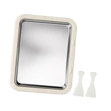 Imagem de IEUDNS Máquina de Sorvete Forma de Sorvete Atividades Divertidas para Famílias Versátil Caseiro DIY Prato Frio Instantâneo Bandeja para Rolos de Iogurte, Branco