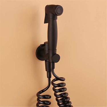 Imagem de Torneira De Bidê De Banheiro Muçulmano Quadrado Preto Latão Apenas Banheiro Frio Vaso Sanitário Chuveiro Pistola De Pulverização Alimentada Por Sopro Bico De Torneira D, Style 4