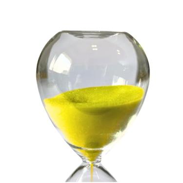 Imagem de Ampulheta de Vidro Temporizador De Areia 5 10 30 60 Minutos Conta Tempo (Amarelo 10)