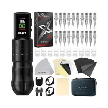 Imagem de Kit De Caneta De Tatuagem Rotativa De Curso Ajustável XNET T2 Fonte De