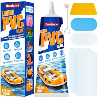 Imagem de Quadence Kit de remendo de colchão de ar, kit de remendo de forro de piscina impermeável, adesivo de reparo inflável para piscina, almofada de respingos, colchão de ar, casa de salto, banheira de