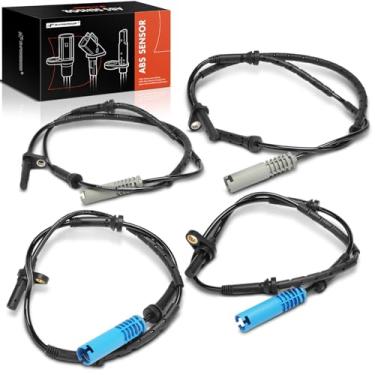 Imagem de A-Premium Sensor de velocidade da roda ABS dianteiro e traseiro 4 peças compatível com modelos BMW - Série E66 760Li 2003, 745Li 2003, E65 Series 745i 2003