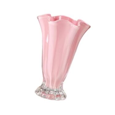 Imagem de IEUDNS Vaso de flores, ornamento decorativo, suporte para flores, vaso de plantas, de plantas hidropônico para sala de jantar, estante, feriado, casamento, Rosa