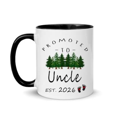 Imagem de LXQM Caneca Promoted to Uncle 2026, presentes de anúncio de gravidez para irmão cunhado do irmão irmã, Unkie to be Gifts First Time, presente de aniversário e Natal para o esperado tio 2026
