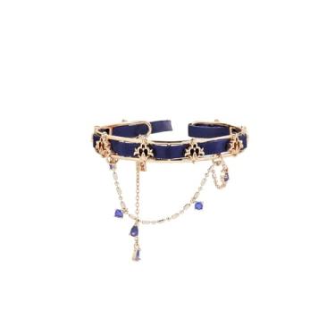 Imagem de HOYOVERSE GENSHIN IMPACT Furina Impression Series - Colar gargantilha multiuso e pulseira de fita de duas camadas, Cobre, Sem Pedra Preciosa