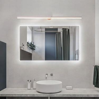 Imagem de GZZBMY Luz LED para espelho de banheiro iluminação de parede lâmpada de parede maquiagem arandela de parede feita de alumínio e plástico para sala de estar quarto barbeador Vanity Wardrobe (luz branca