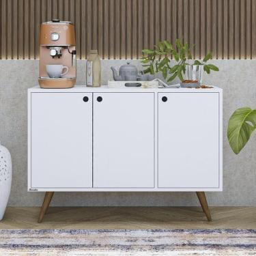 Imagem de Aparador Buffet Cantinho do café Luxo 3 Portas Sala Cozinha Móveis Bon