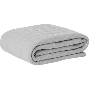 Imagem de Cobre Leito Tecebem Casal Malha 100% Algodão Lisa 210 X 240cm Cinza