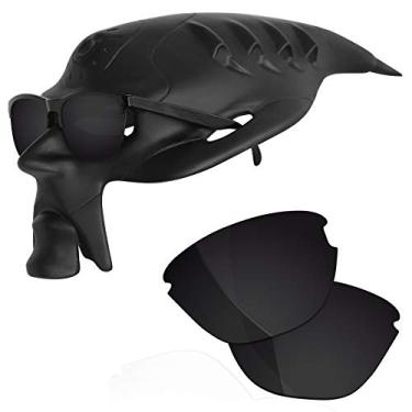 Imagem de RockShell Lentes polarizadas de substituição para óculos de sol Oakley Frogskins Lite OO9374 - Preto