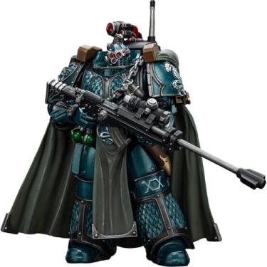 Imagem de JOYTOY Warhammer 40k Alpha Legion Exodus 'The One who is Many’with Sniper Rifle and Power Dagger 1/18 Action Figure Collect and Display Model